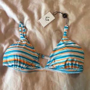 Striped bikini top